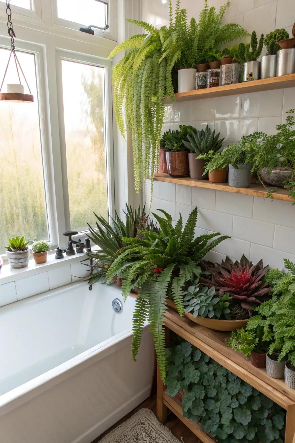 Plants add a hint of nature and freshness.