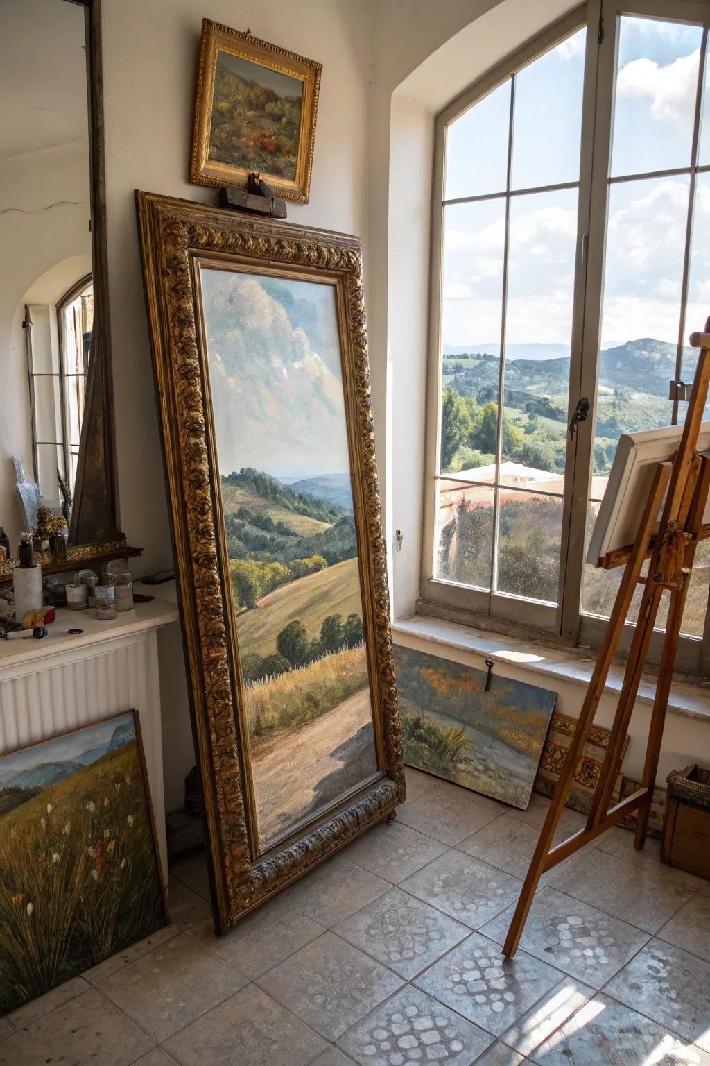 You can turn your mirror into a work of art with artistic drawings.