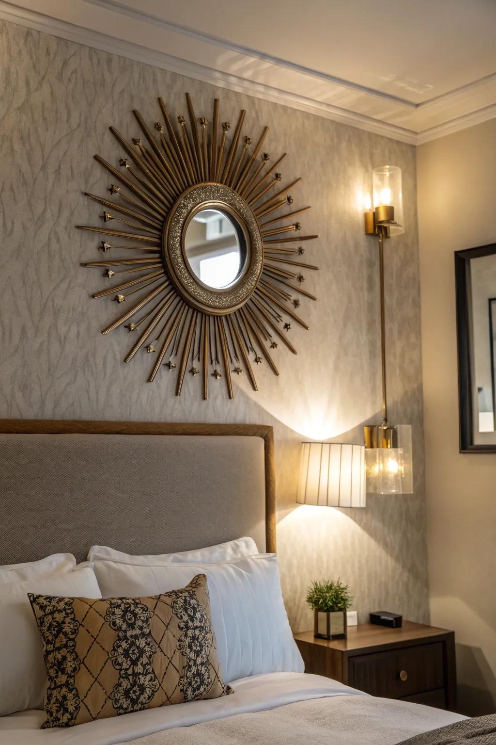 Artistically shaped mirrors deliver creative flair.