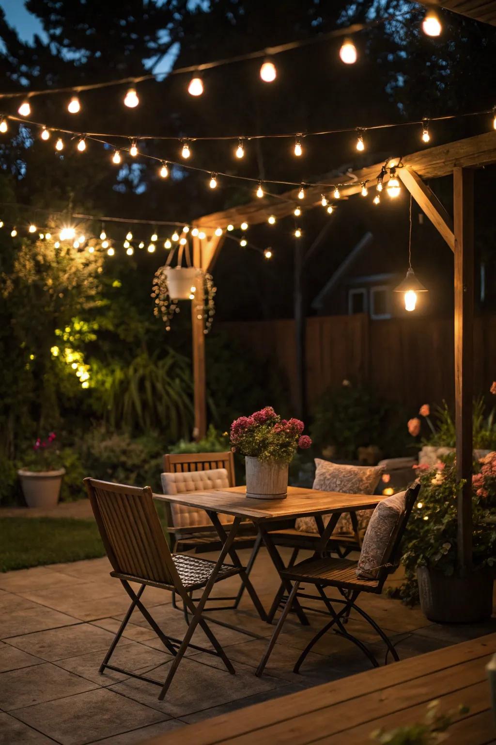 String lights convert patios into magical retreats.
