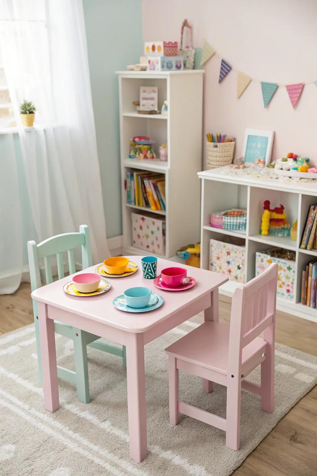 Scaled-down furniture supports independence and comfort.