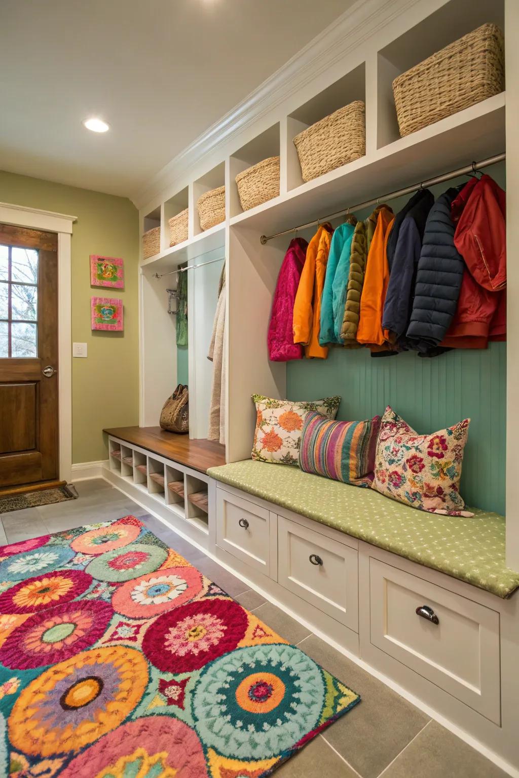 Decorative elements that add warmth to your entryway.