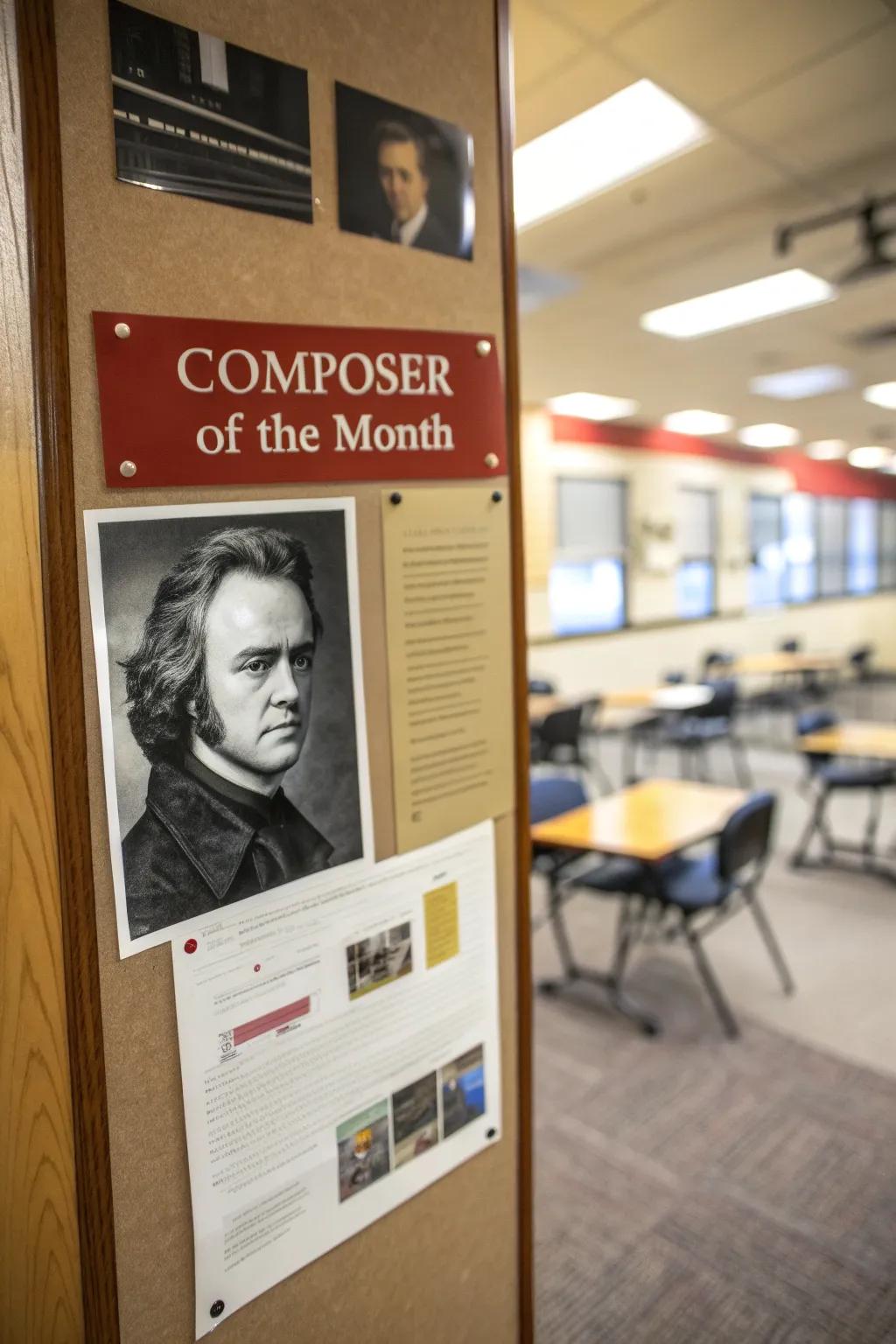 Artist of the Month board that educates and inspires.