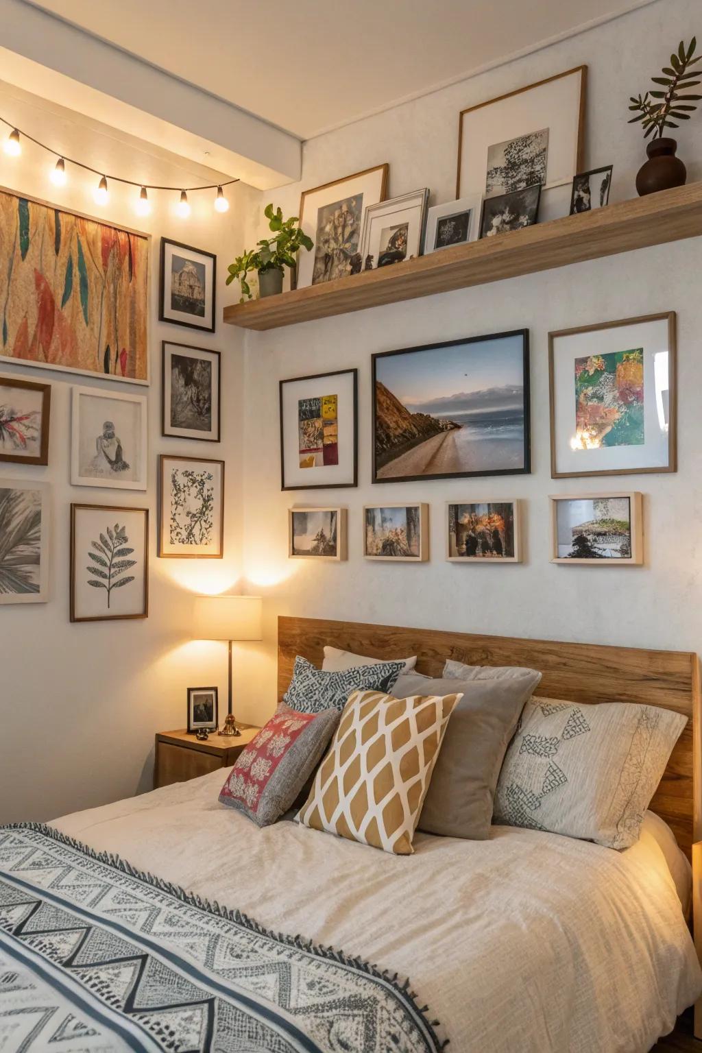 A display wall imbues personal charm and aesthetic interest into your space.