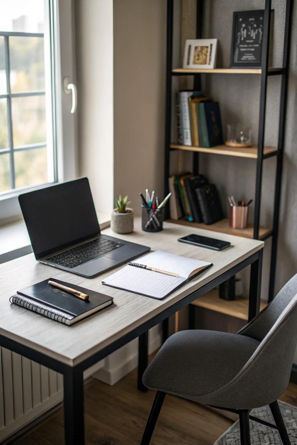 Take advantage of unused corners with a functional corner desk.
