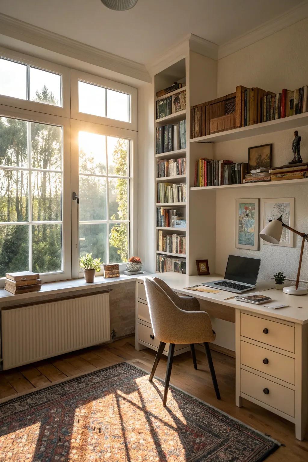 A well-lit space creates an inviting virtual background.