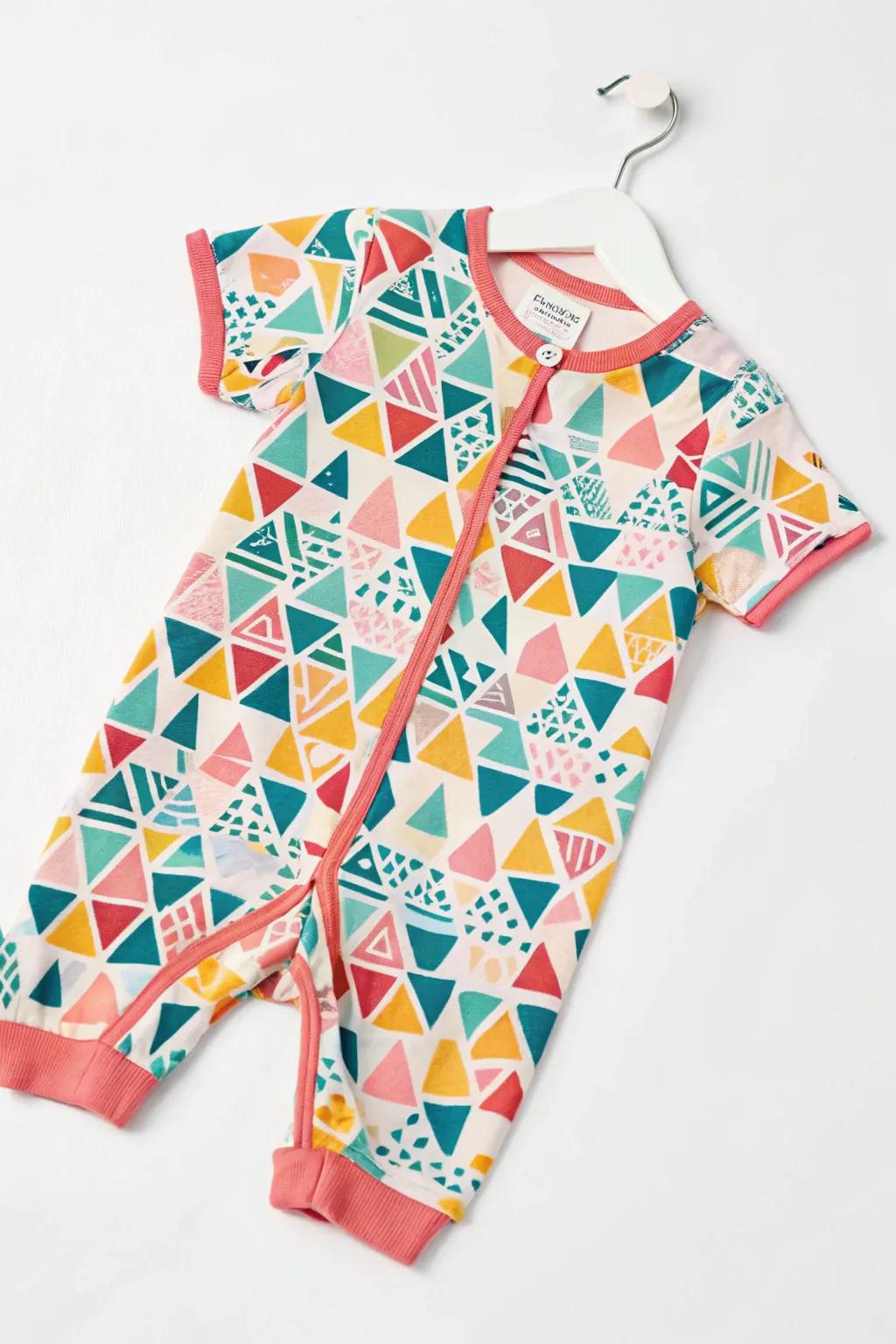 A vibrant onesie showcasing striking and vivid patterns.