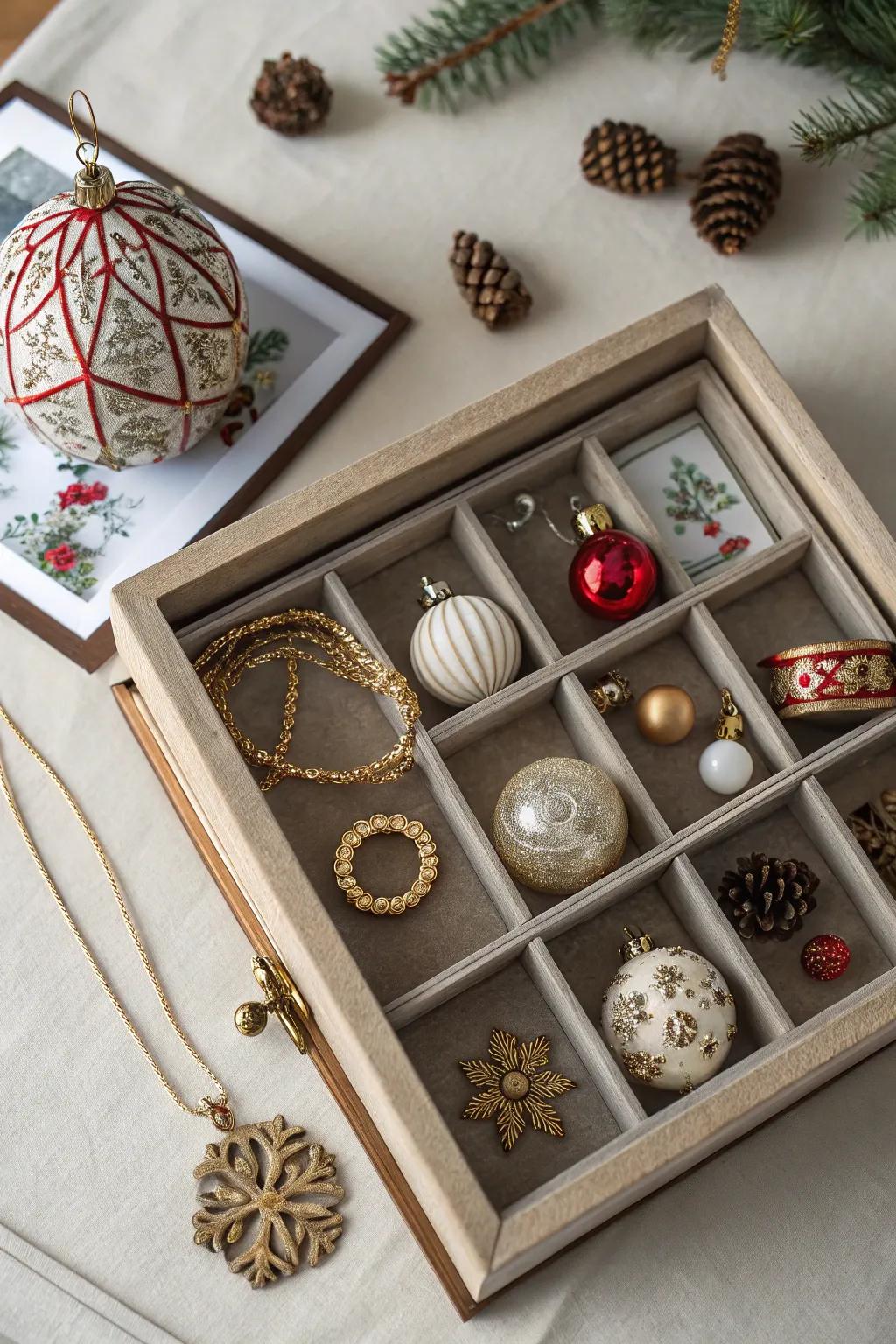 A custom decoration design in a shadow box.