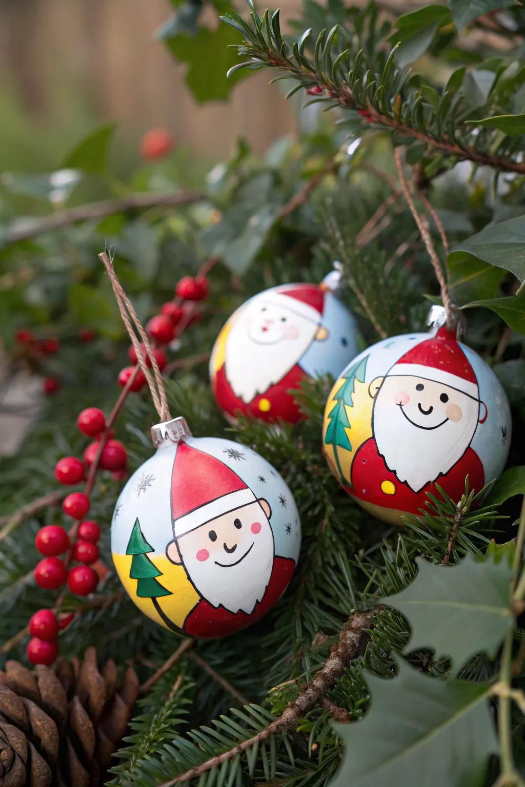Festive gnome ornaments add a whimsical touch to any tree.