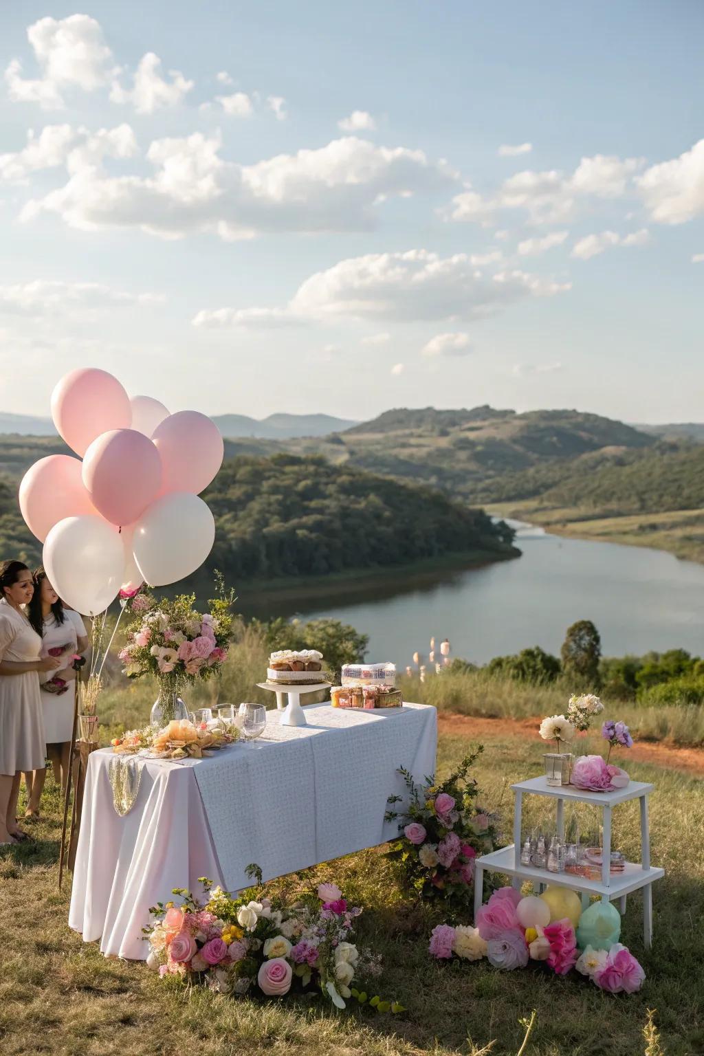 An awe-inspiring natural setting enhances the outdoor festivities.