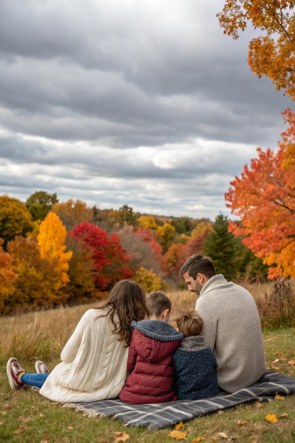 Thick knits introduce texture and warmth to your family photos.