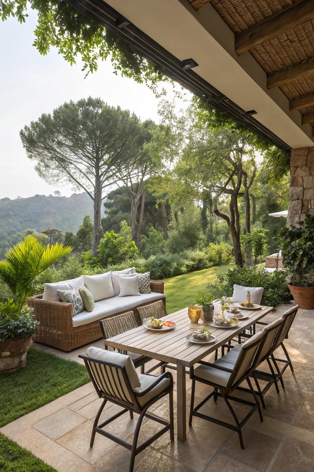 Outdoor living rooms make gardens an extension of your home.