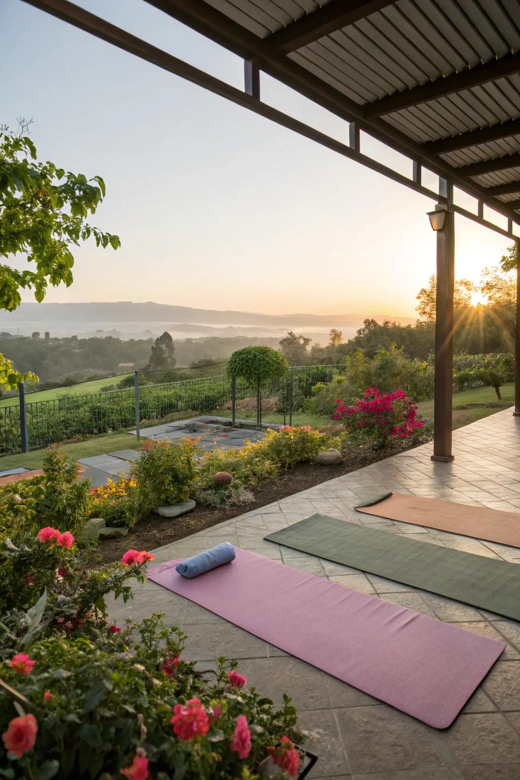 Place your yoga spot to soak in the raw beauty surrounding you.