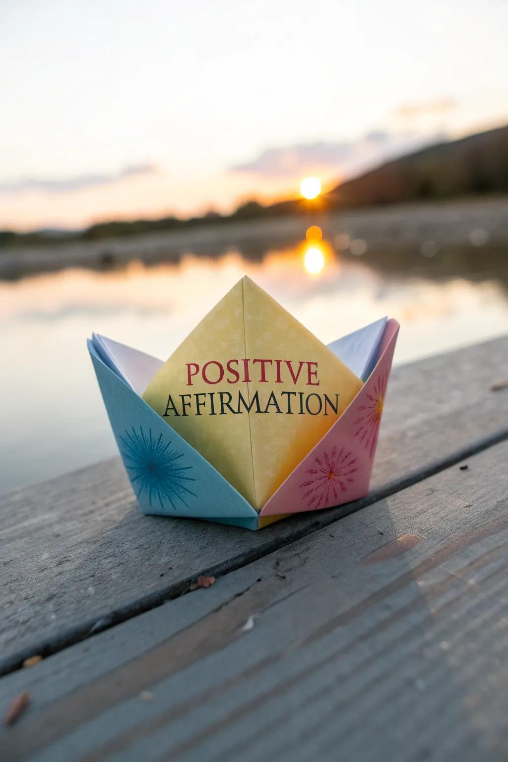 Spread positivity with affirmations in your fortune teller.