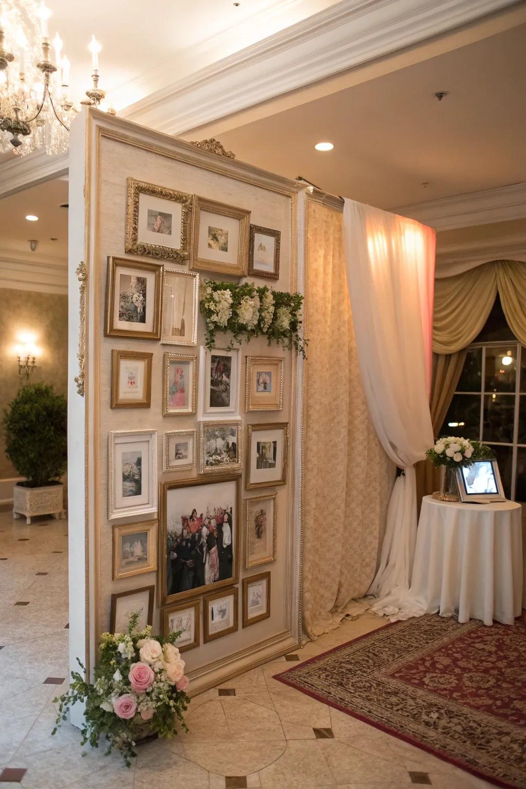 A gallery of vintage frames introduces elegance to any image.