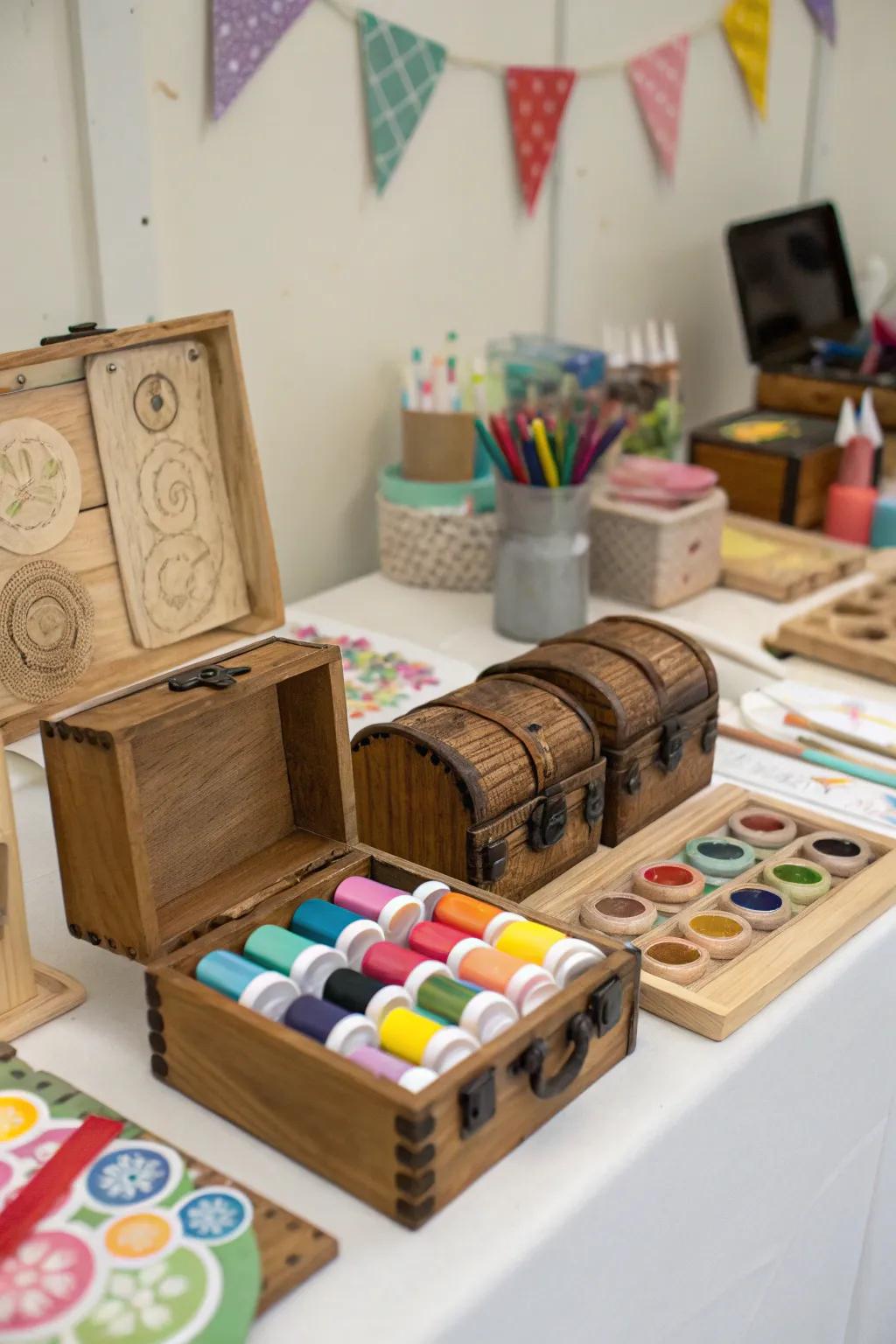 Construct your personalized booty chests, adding a personal buccaneer touch.