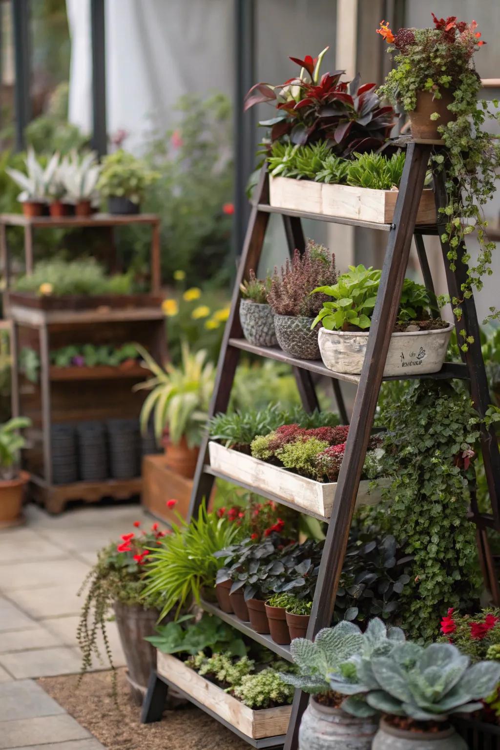 Enhance your plant displays with layered arrangements.