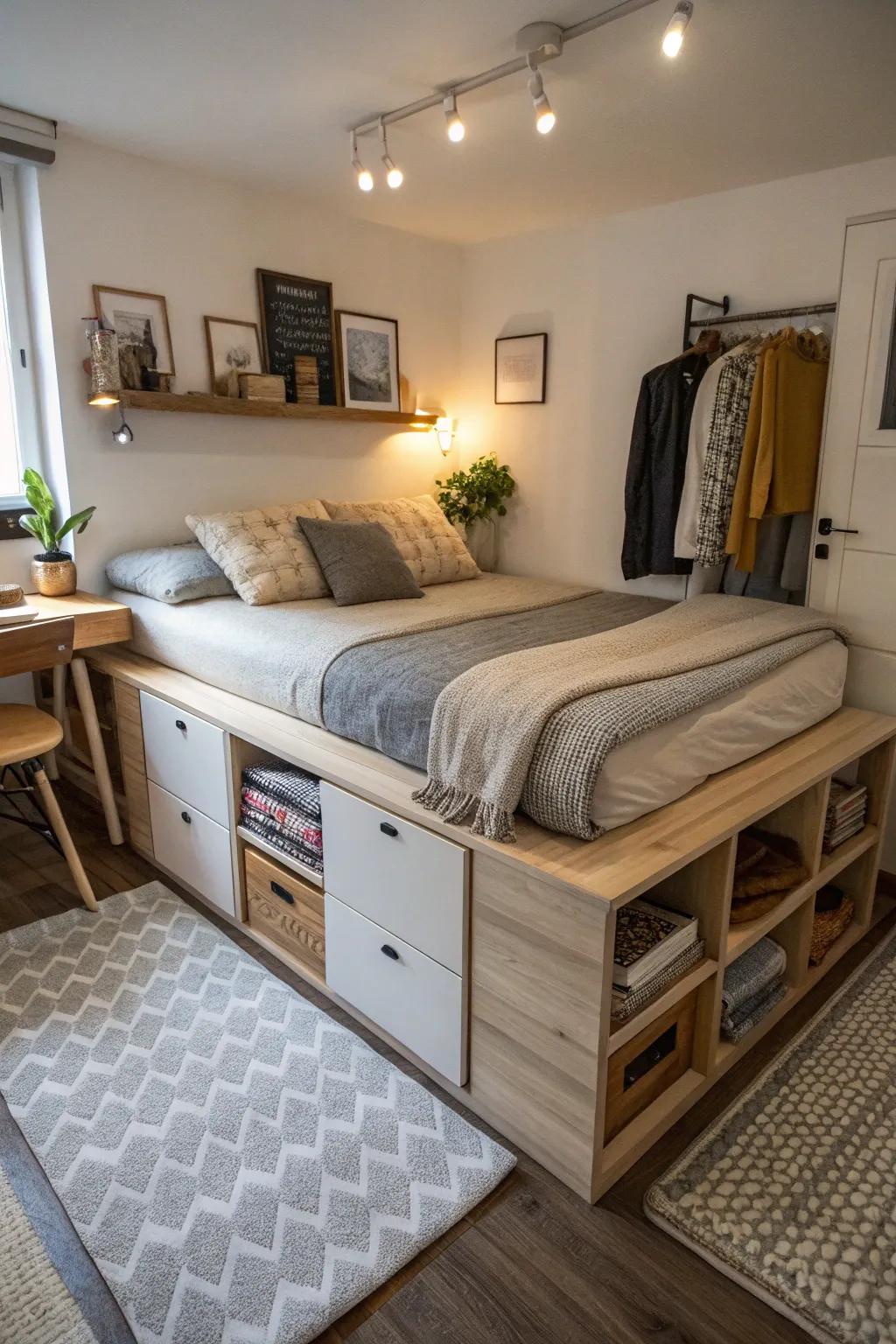 Multi-functional sleepers are ideal for compact spaces.