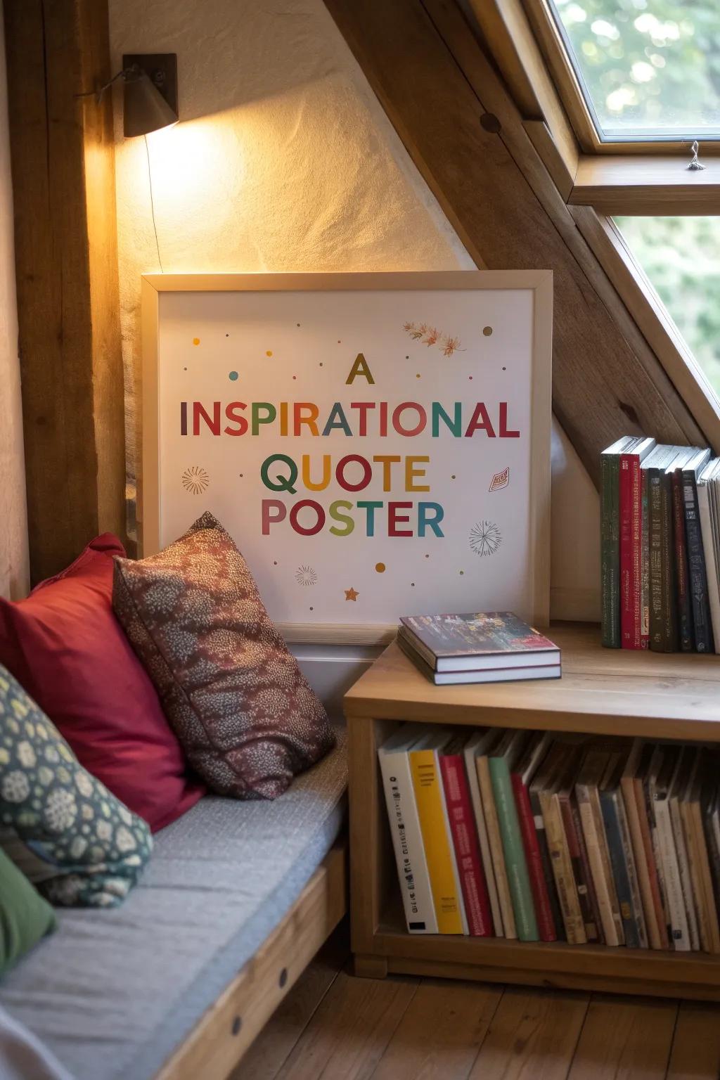 An inspirational quote art piece to uplift and motivate children.