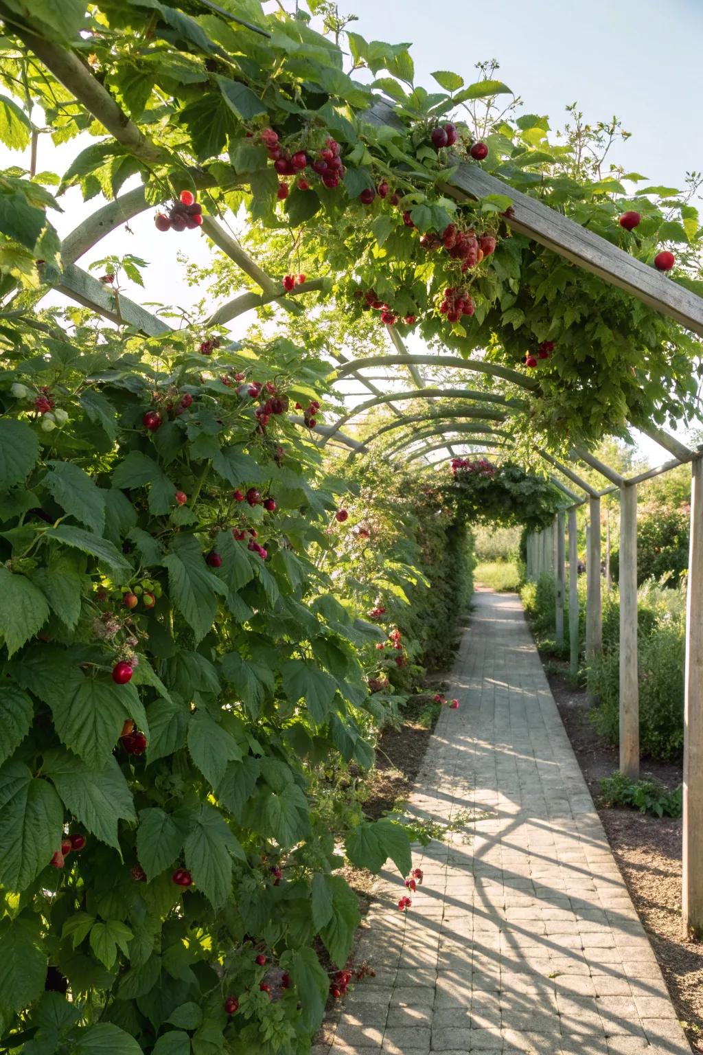 A Crossbar Plant Support perfect for aiding lateral raspberry growth.