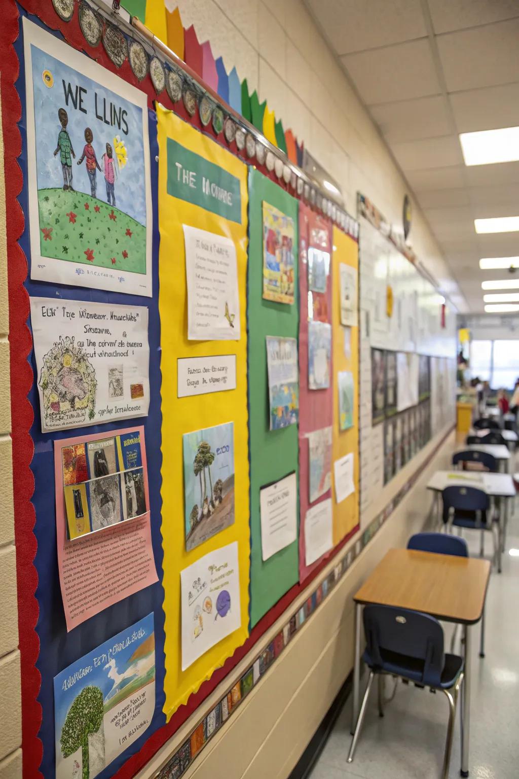 Student contributions personalize the reading board and make it more engaging.