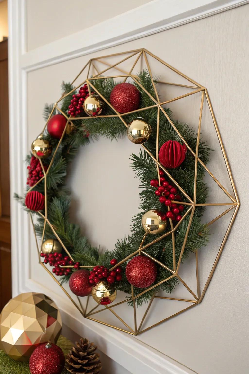 Distinctive and modern featuring geometric design.