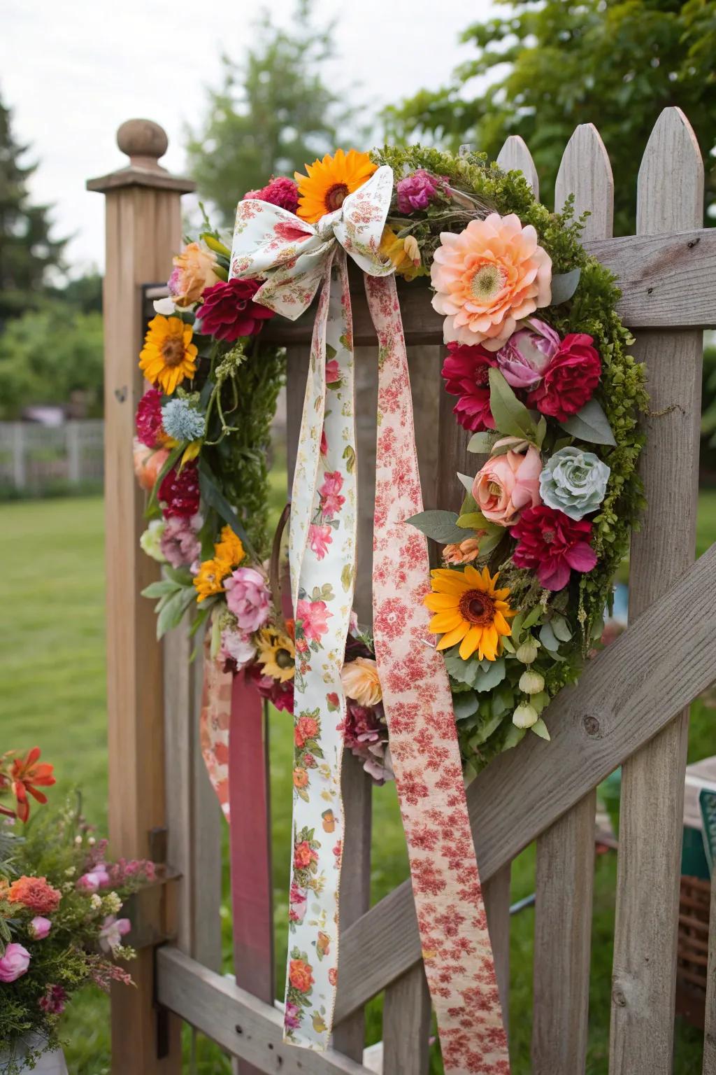A floral wreath that turns any occasion into a garden party.