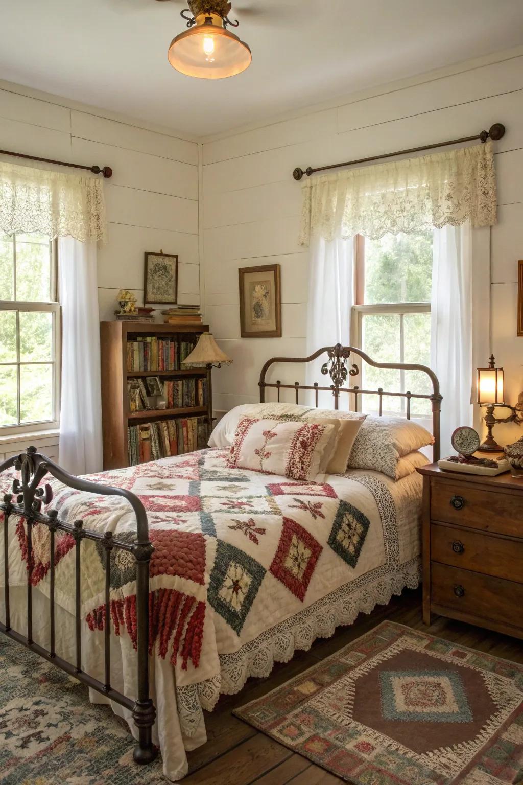 Vintage decor introduces individuality.