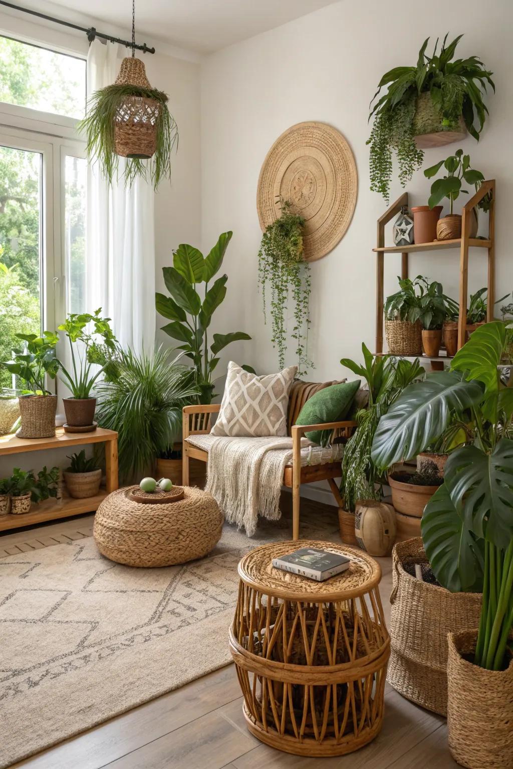 Organic elements impart vitality and vibrancy to your space.