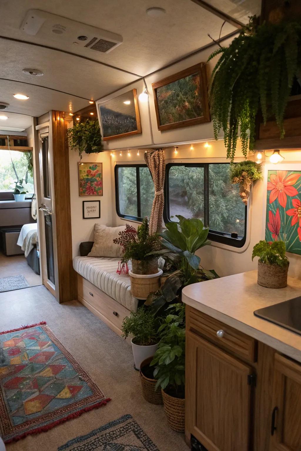 Private touches make this RV feel like home.