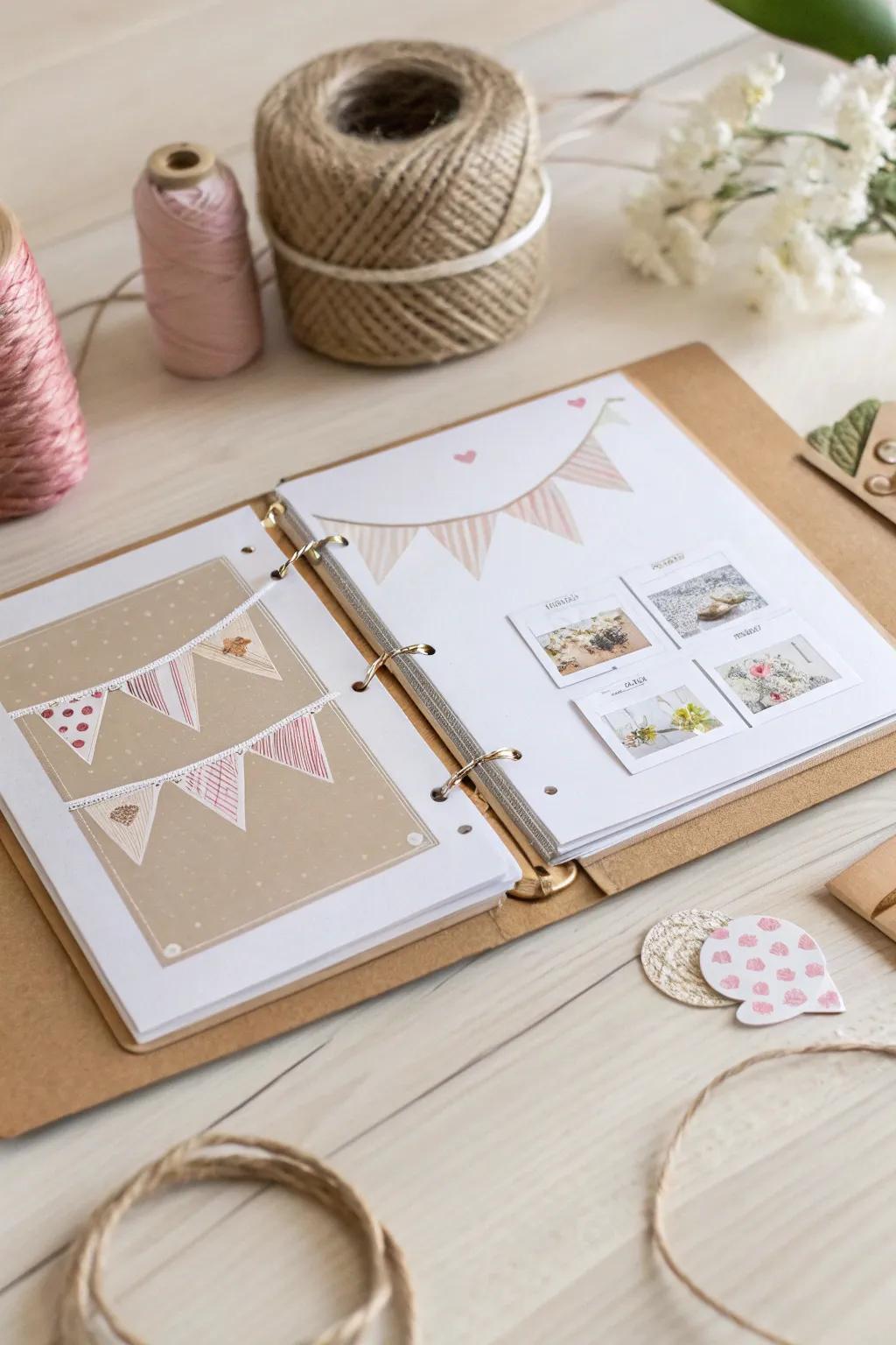 Enhance your scrapbook with straightforward, attractive embellishments for a unique touch. 🌿✨ #ScrapbookMagic