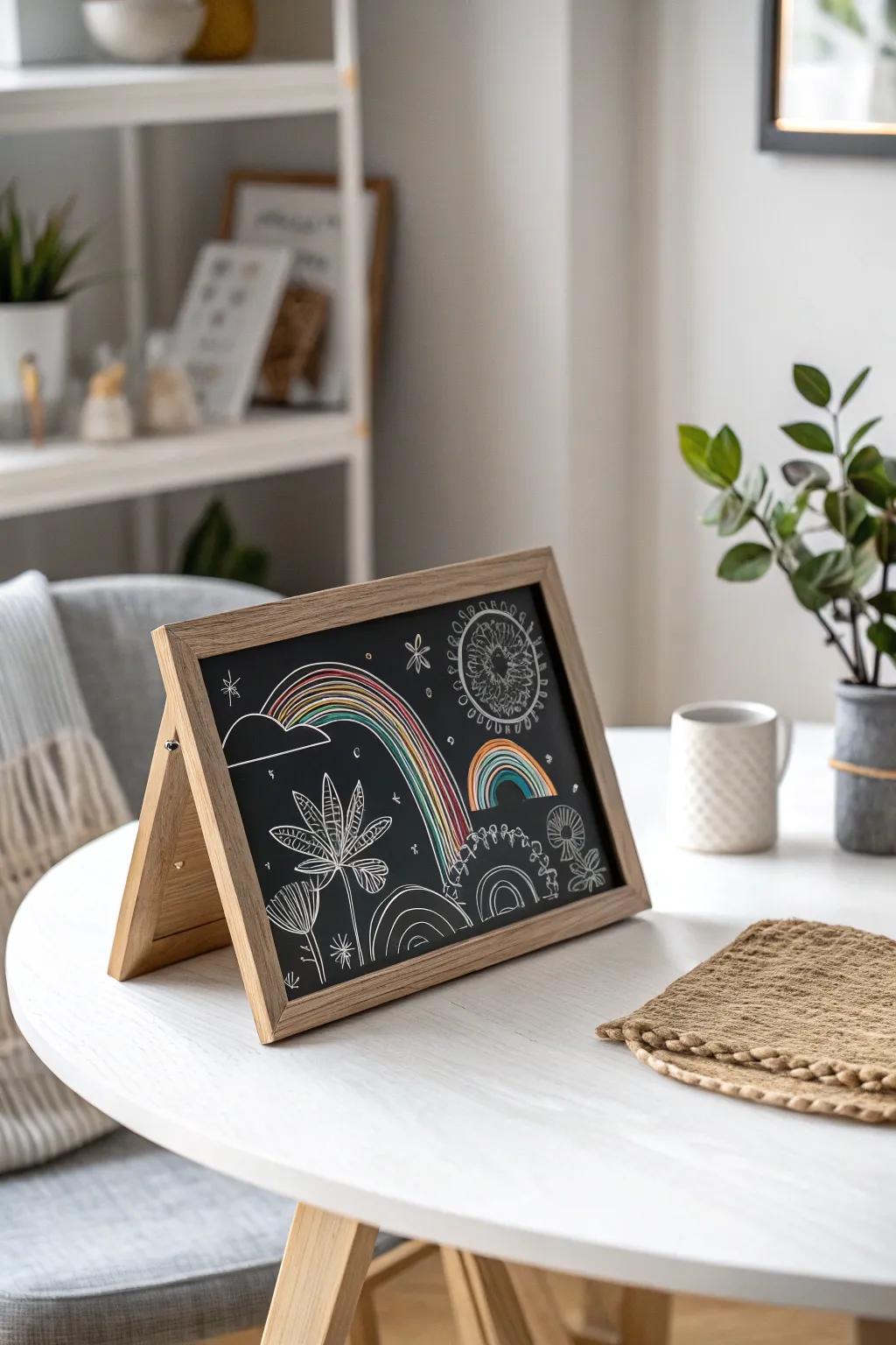 Showcase bursts of color with minimalist charm and Boho flair. #ScratchboardArt #ScandinavianMinimalism
