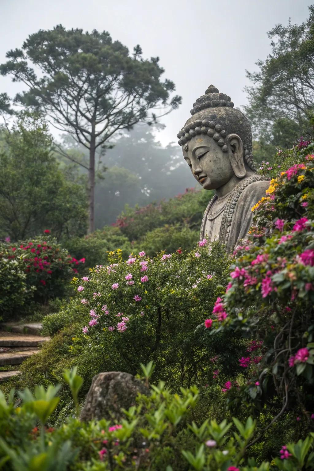 Inject intrigue with mystical garden statues.