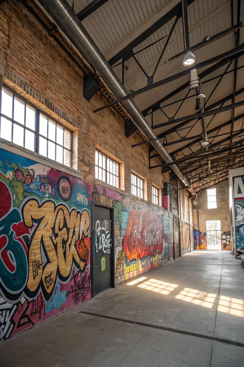 Urban artwork brings a daring, hip presence to your selfies.