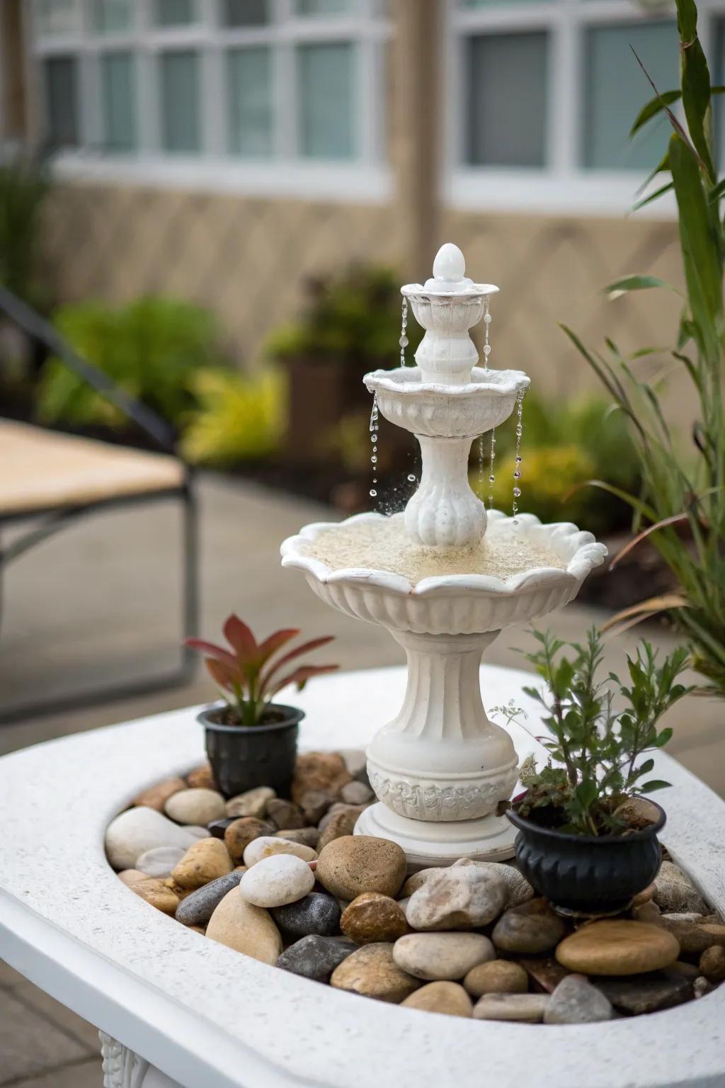 The calming impact of water features.