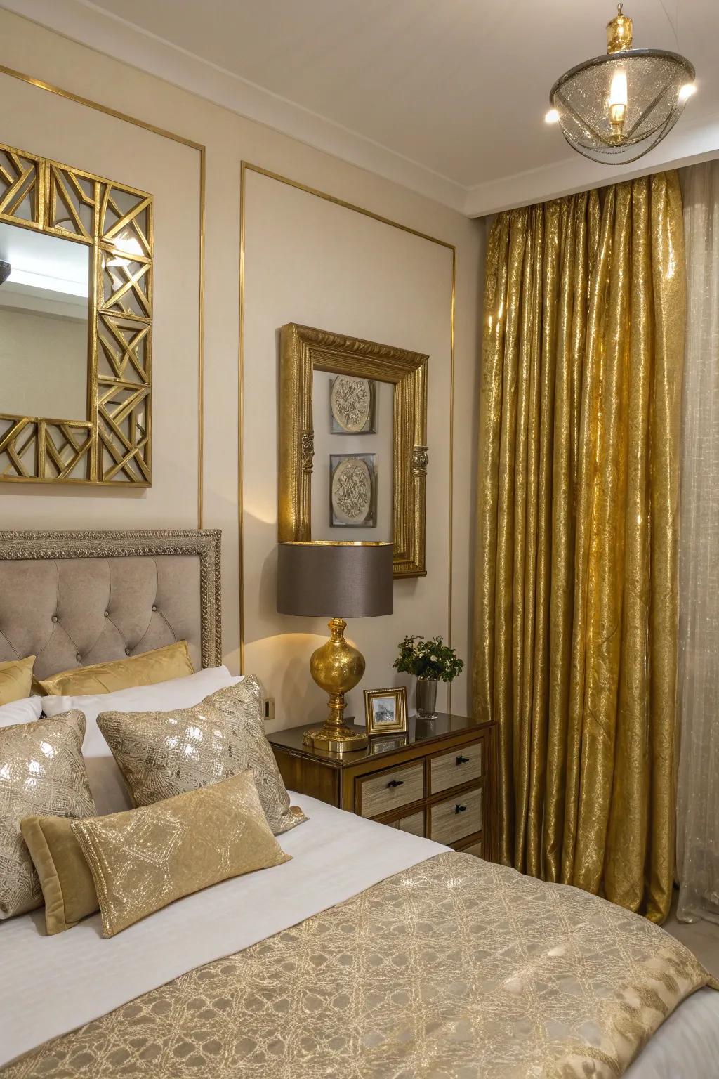 Metallic accents add a dash of glamour.