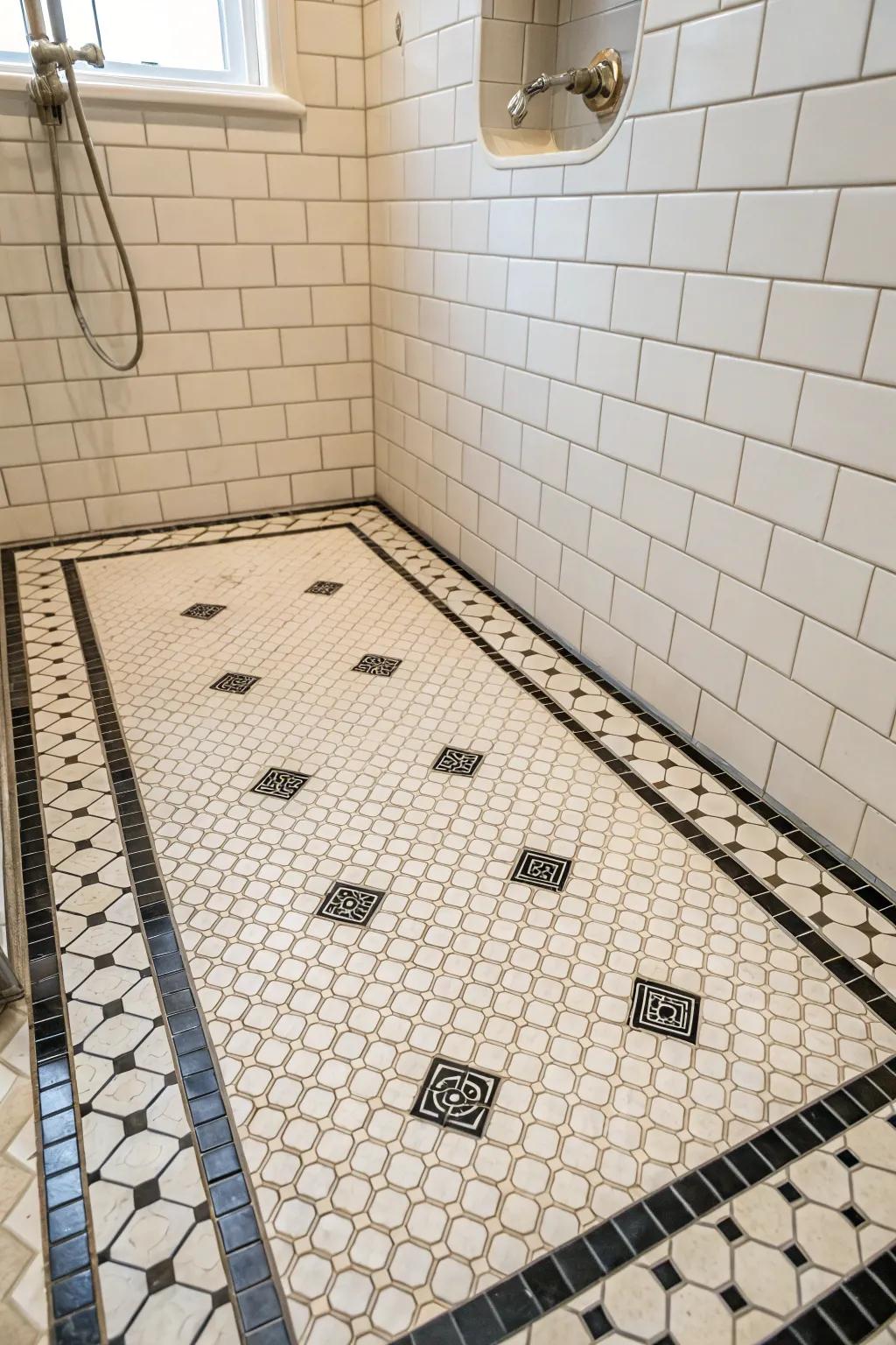 Enhance your tiles with the bold touch of contrasting grout.