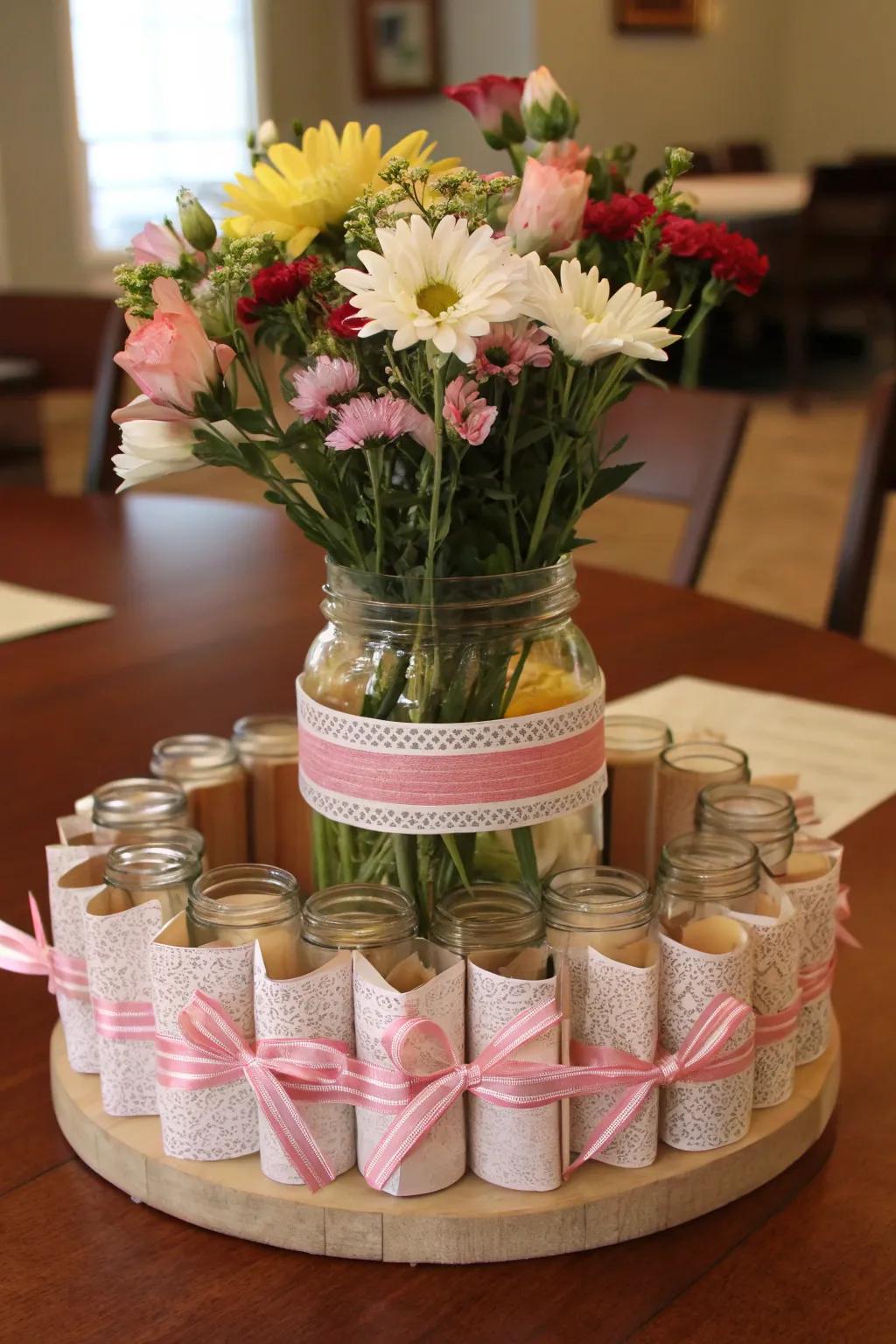An economical DIY centerpiece suitable for any table.