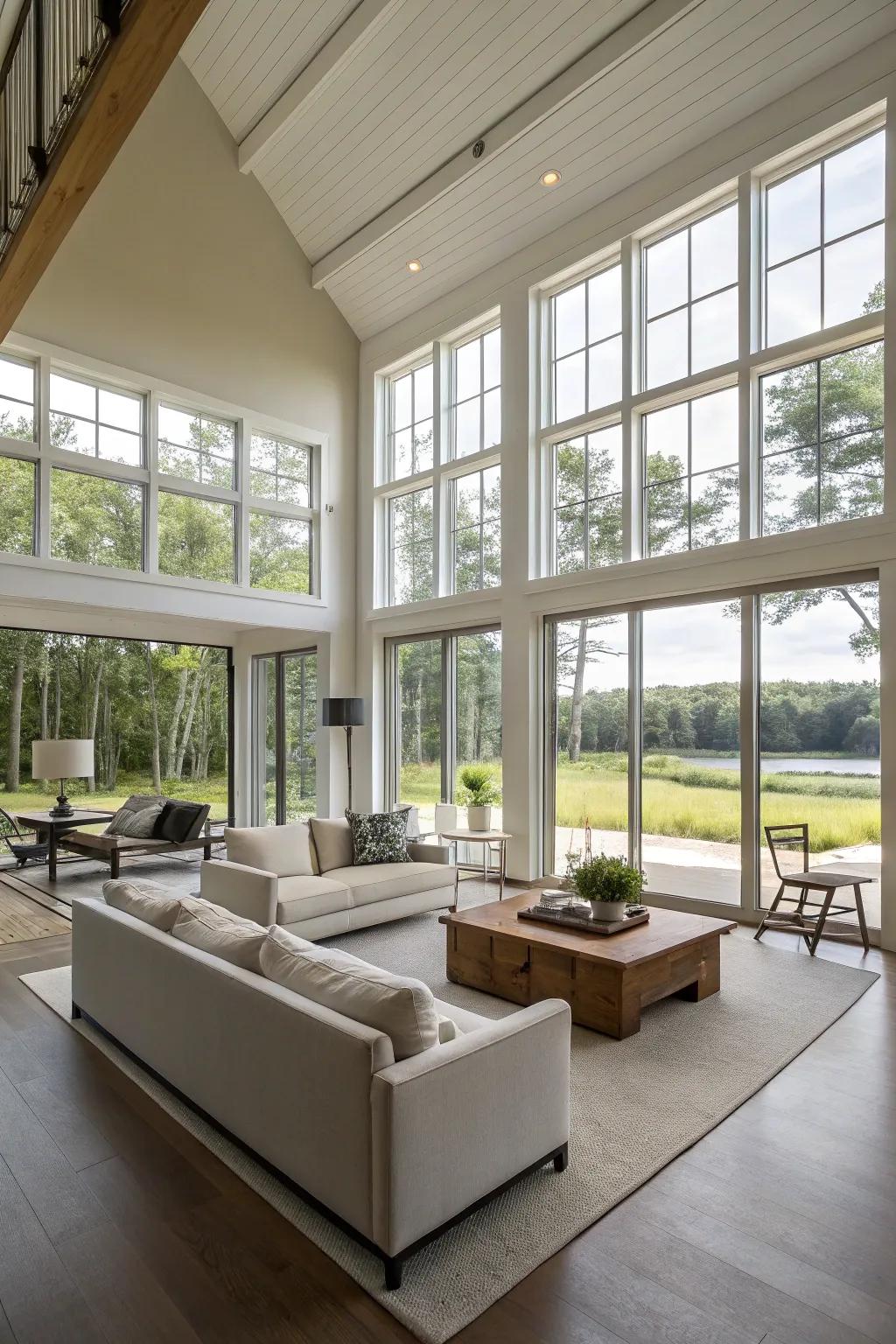 Open spaces encourage feelings of liberation and tranquility.