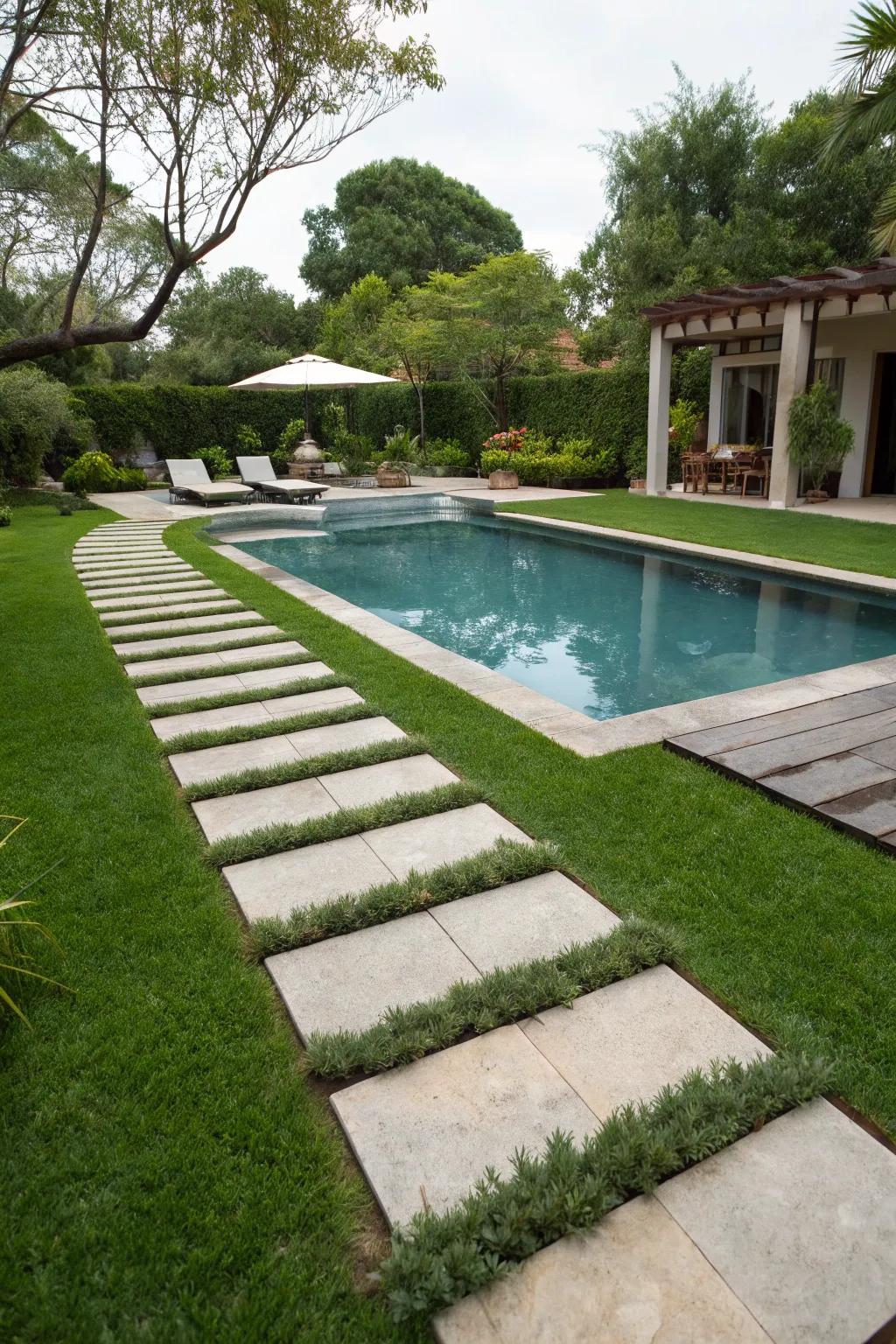 Functional pathways improving both visual appeal and practicality.