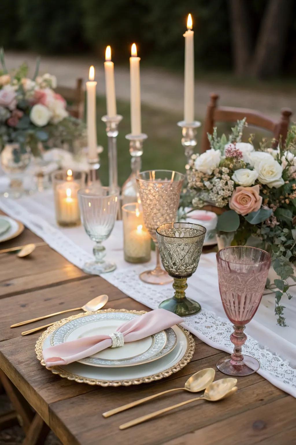 Classic tableware adds distinctiveness to the table.