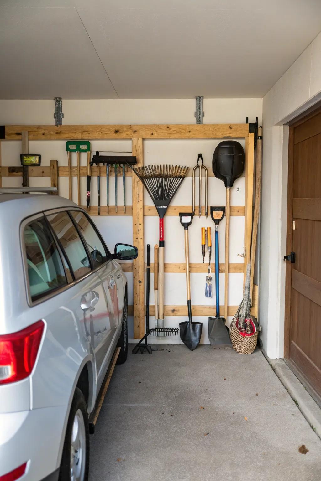 Keep your garden tools sorted and close at hand.
