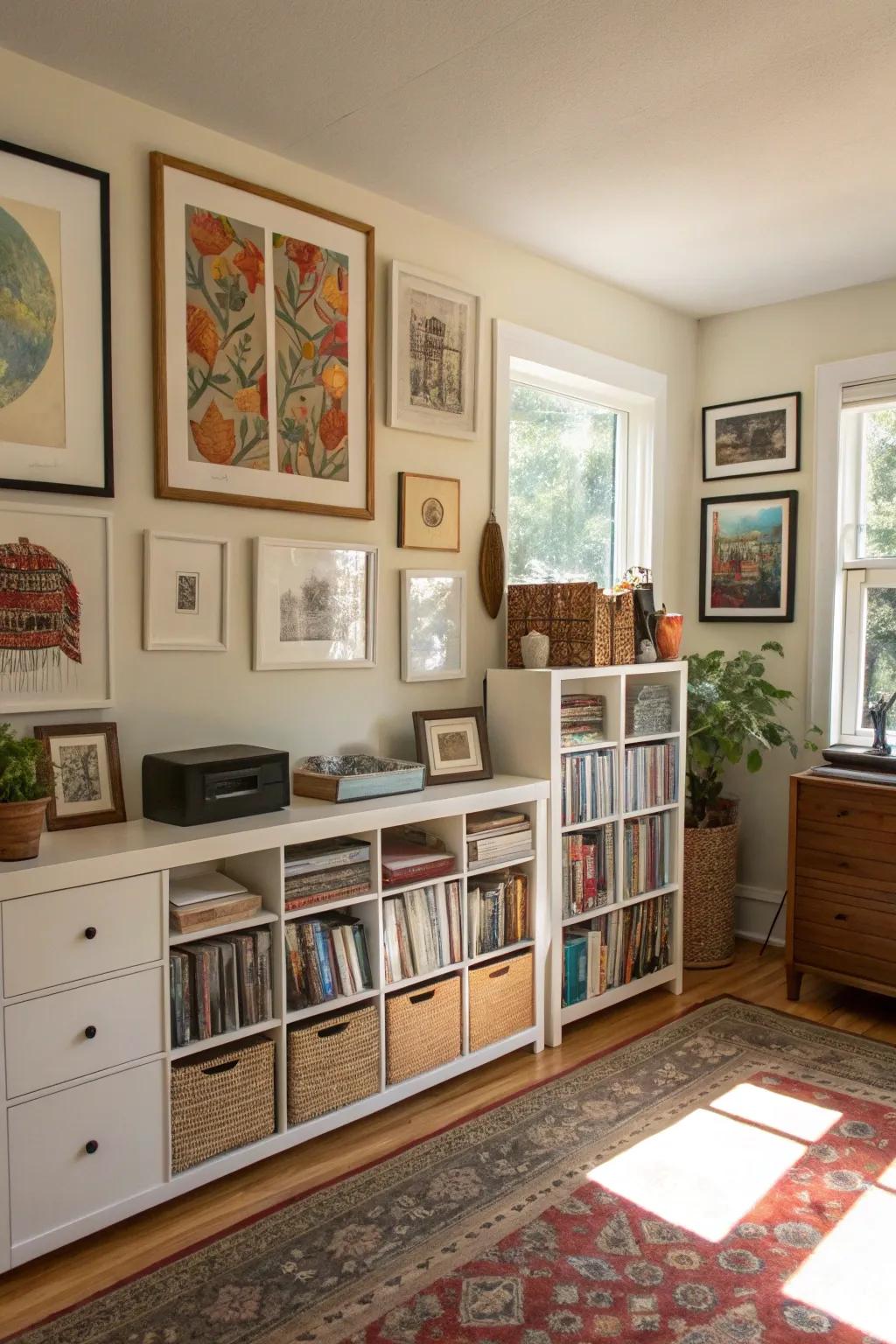A room displaying character through practical decor.