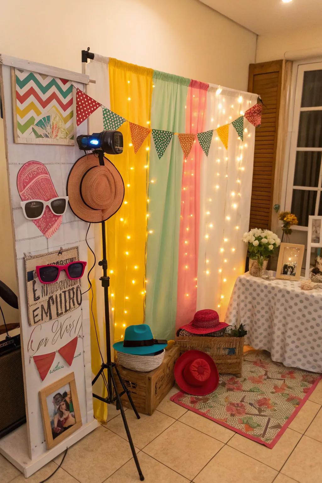 Capture memories using a creative do-it-yourself photo corner.