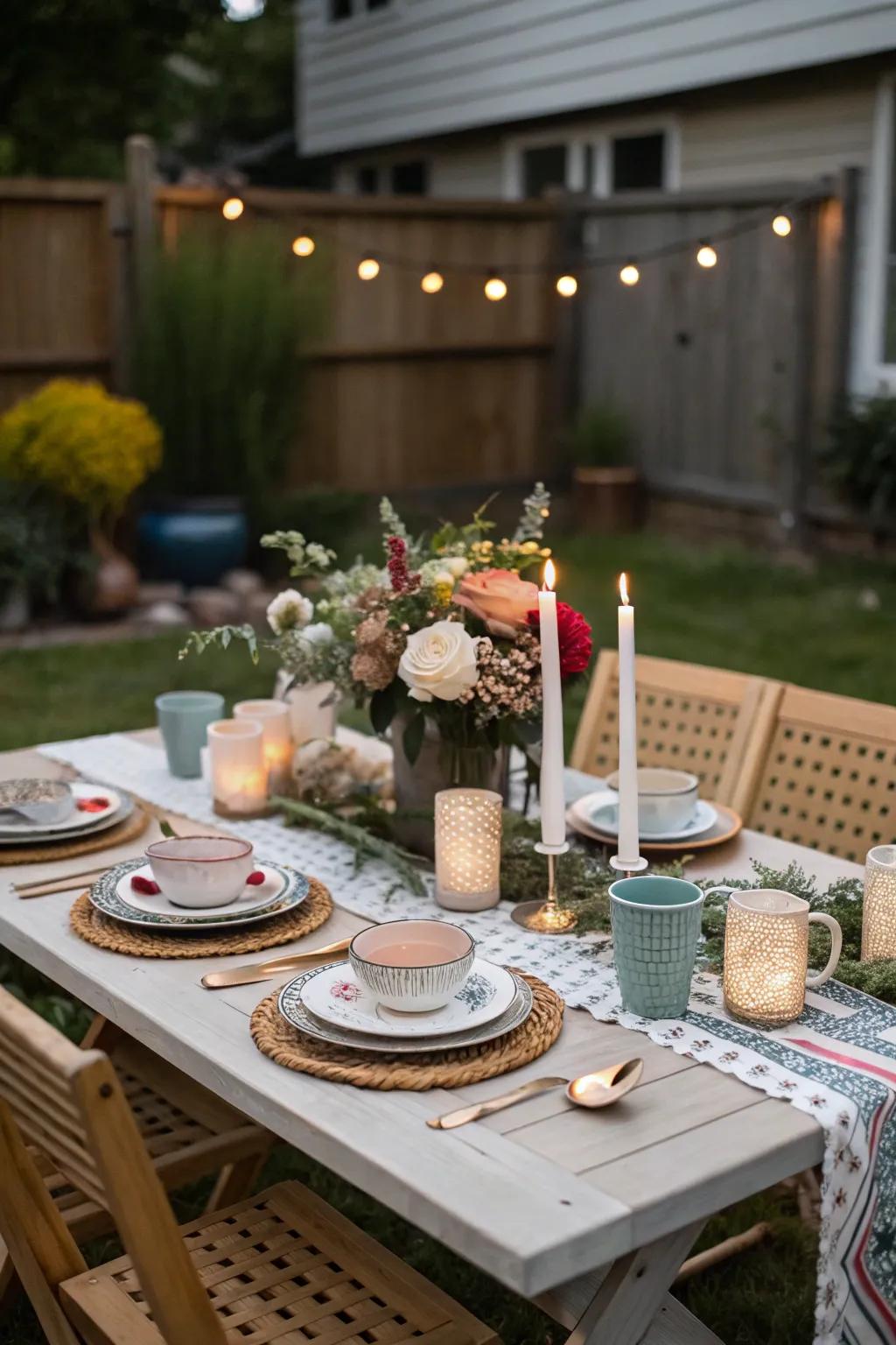 A beautifully designed themed table setting