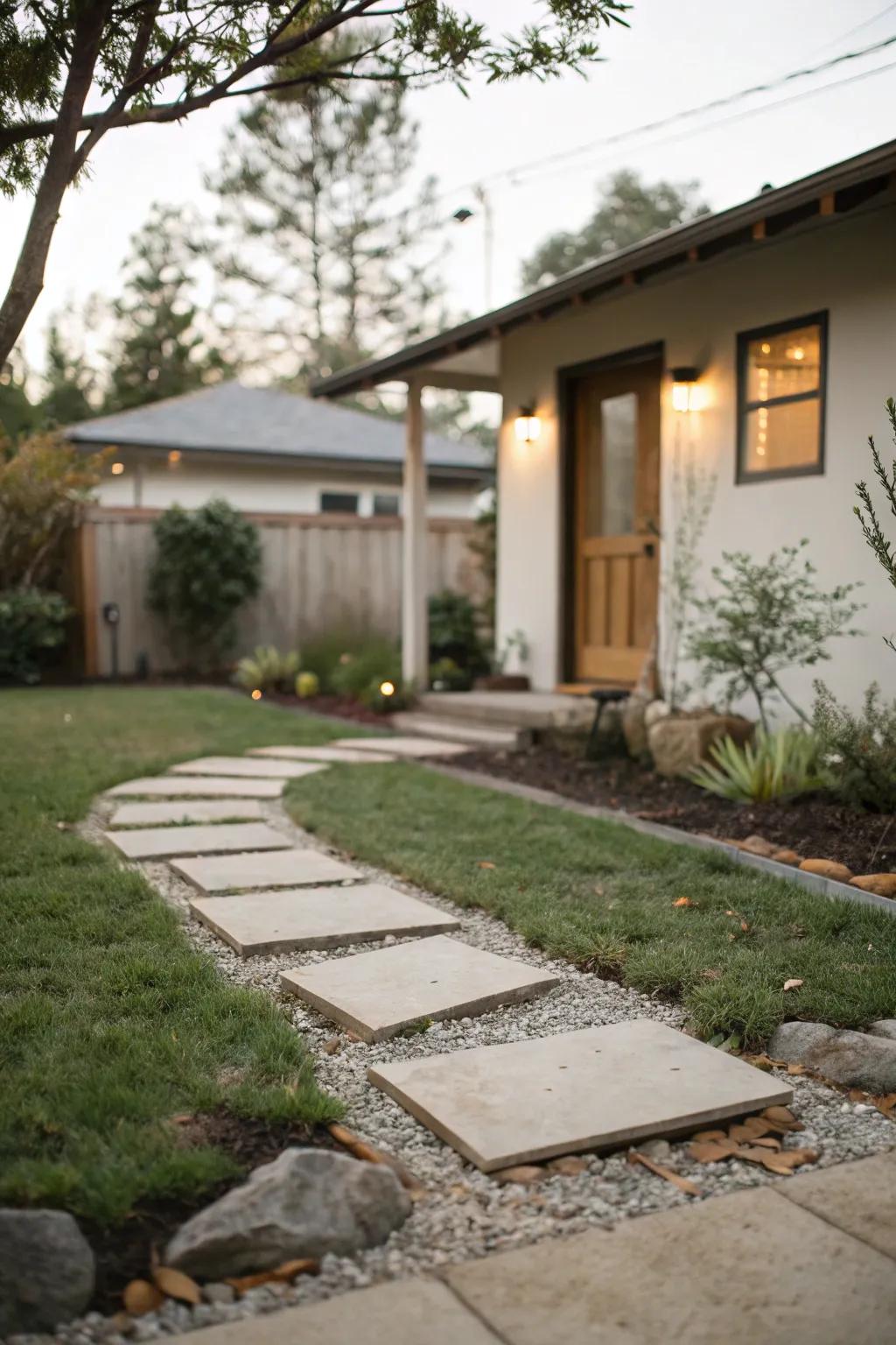 Simple paths offer both practicality and style.