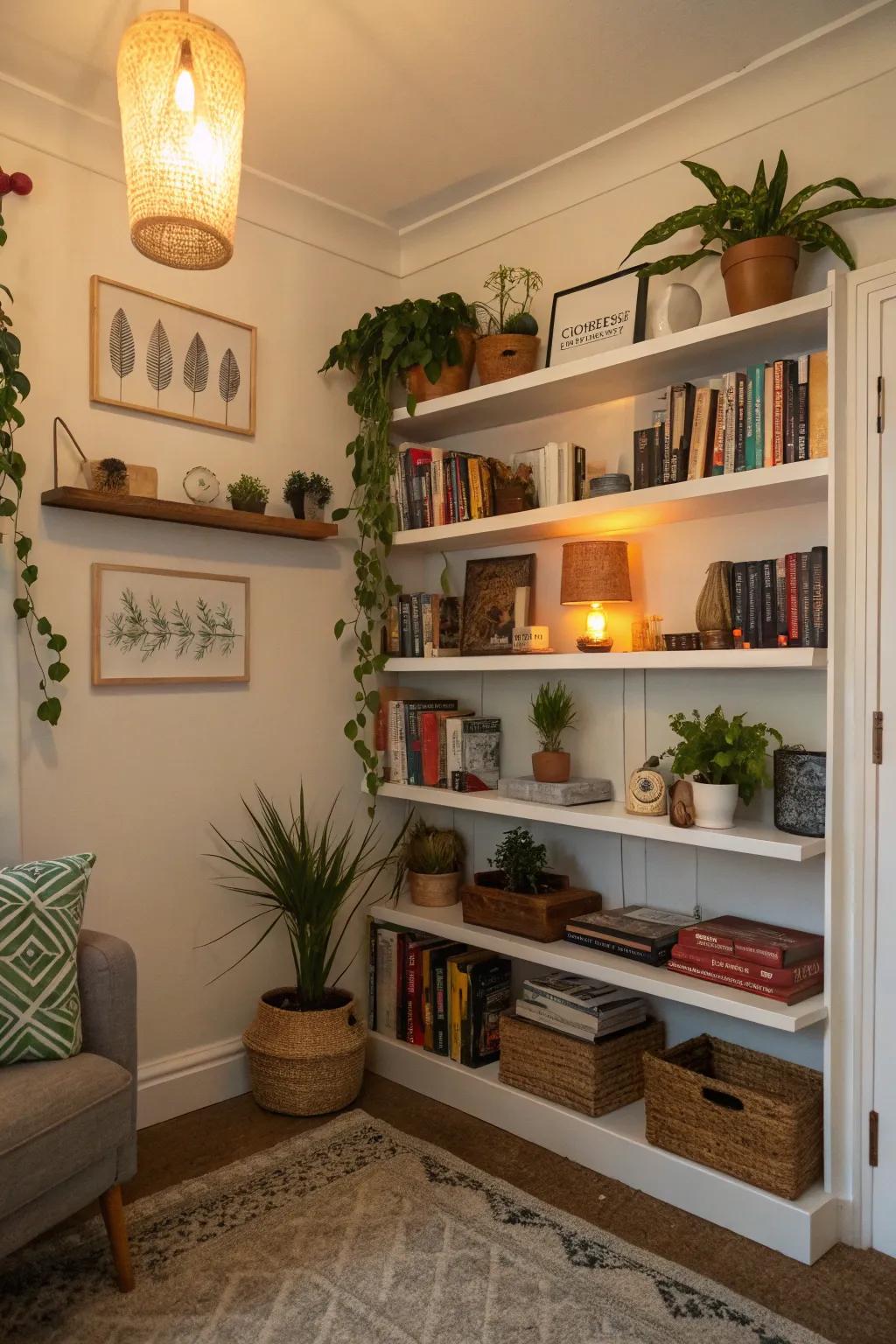 Corner units provide efficient use of available space.