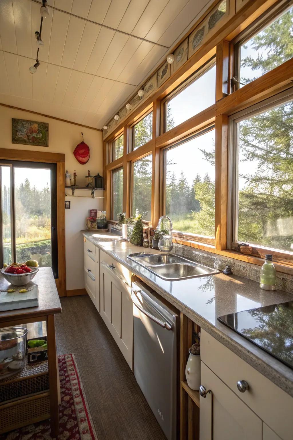 Sunlight can transform the ambiance of your kitchen.