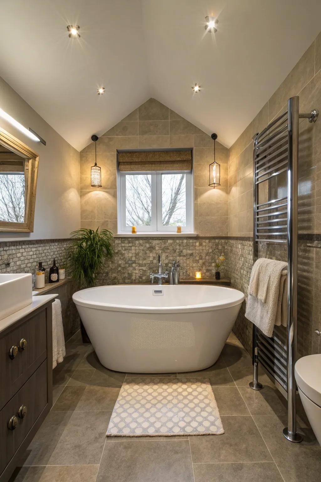Freestanding tubs provide opulence without sacrificing space.
