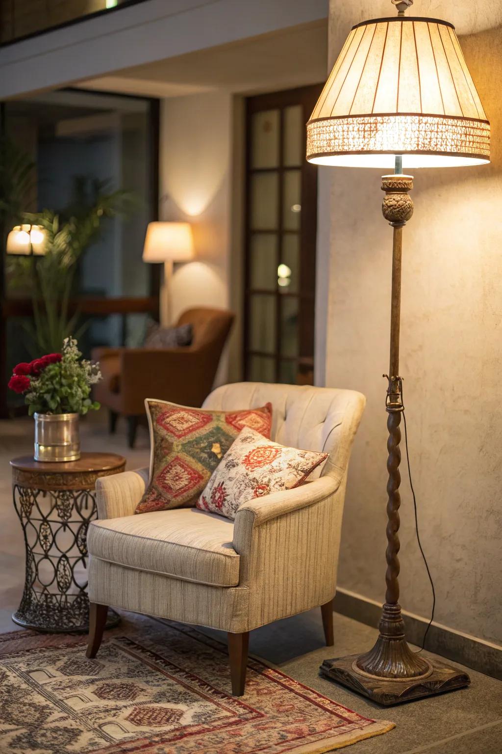 Thoughtful lighting enhances both the functionality and atmosphere of compact spaces.